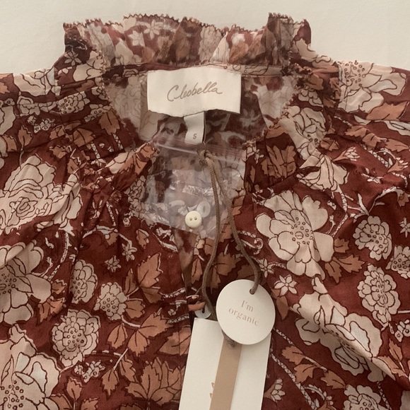 🆕NWT Cleobella Nassir blouse in brown multicolor - Picture 6 of 7